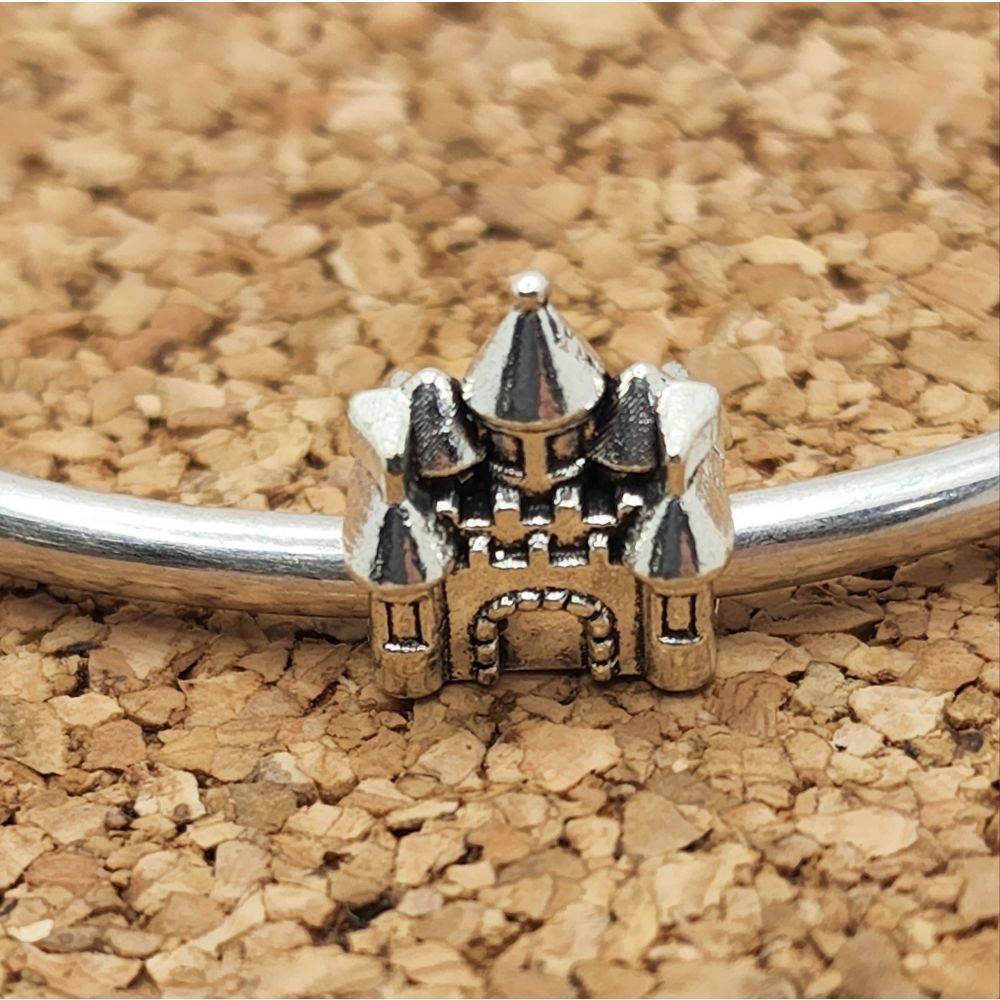 5/$25 ❤️ SILVER DISNEY PRINCESS CASTLE CHARM FOR PANDORA BRACELETS - Picture 2 of 4